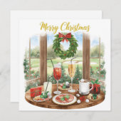 ゴルフコースクラブハウスより、メリークリスマス！ シーズンカード (正面/裏面)