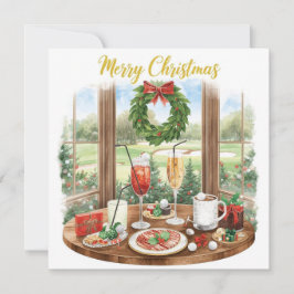 ゴルフコースクラブハウスより、メリークリスマス！ シーズンカード