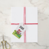 ゴルフコースクリスマスにゴルフサンタクロース ギフトタグ (より糸付き)