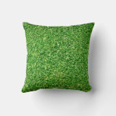 ゴルフコースグリーングラス背景 クッション (裏面)