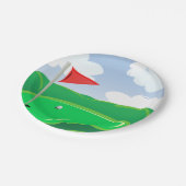 ゴルフコースグリーン紙プレート ペーパープレート (アングル)