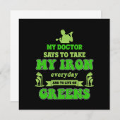 ゴルフコースゴルファーゴルフパターキャディバーディGif 招待状 (正面/裏面)