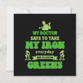 ゴルフコースゴルファーゴルフパターキャディバーディGif 招待状 (正面)