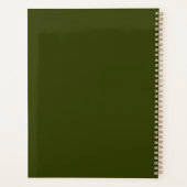 ゴルフコースゴルファー撮パーソナライズされた影 プランナー手帳 (裏面)