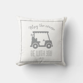 ゴルフコースゴルファー灰色引用文かわいいゴルフカート クッション