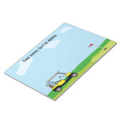 ゴルフコースゴルフカートパーソナライズされた ノートパッド (アングル)