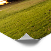 ゴルフコースサンセット ポスター (角)