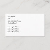 ゴルフコーステーマ名刺デザイン 名刺 (裏面)