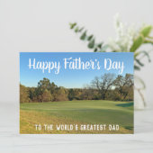ゴルフコースハッピーファーザーズデイパーソナライズされたゴルファー カード (スタンド正面)