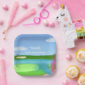 ゴルフコースバンカージェンダーが赤ちゃんシャワーを明らかにする ペーパープレート (パーティー)