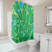 ゴルフコースパーゴルフ場グリーン シャワーカーテン (インサイチュ)