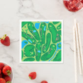 ゴルフコースパーゴルフ場グリーン スタンダードカクテルナプキン (インサイチュ)