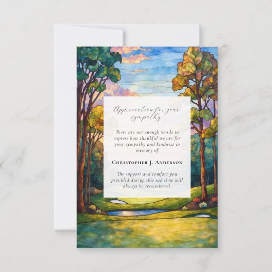 ゴルフコースフォト悔やみや弔慰葬儀記念館 サンキューカード (正面)