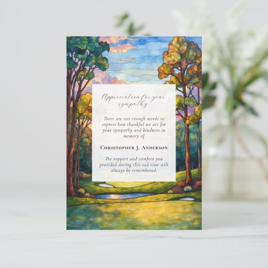 ゴルフコースフォト悔やみや弔慰葬儀記念館 サンキューカード (スタンド正面)