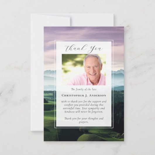 ゴルフコースフォト悔やみや弔慰葬儀記念館 サンキューカード (正面)