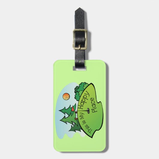 ゴルフコースホールハッピープレイス ラゲッジタグ (正面縦)