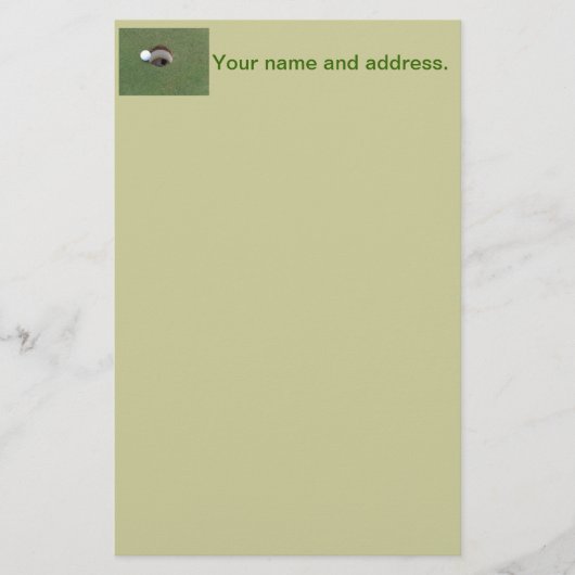 ゴルフコースホール 便箋 (正面)