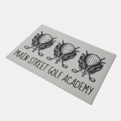 ゴルフコースボールティークラブゴルファーカスタマイズ ドアマット (アングル)