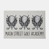 ゴルフコースボールティークラブゴルファーカスタマイズ ドアマット (正面)