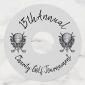 ゴルフコースボールティークラブチャリティゴルフトーナメント ワイングラスタグ (正面)