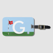 ゴルフコースモノグラムゴルファー荷物タグ ラゲッジタグ (正面横)