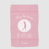 ゴルフコースレディーゴルファーMonogramプロピモダンンク ゴルフタオル (正面)