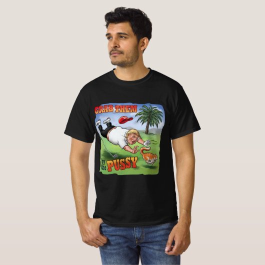 ゴルフコース上のトランプ Tシャツ (正面フル)