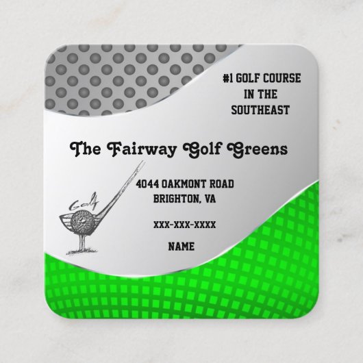 ゴルフコース名刺 スクエア名刺 (正面)