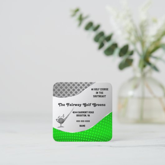 ゴルフコース名刺 スクエア名刺 (スタンド正面)