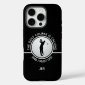 ゴルフコース名言 メンズ 面白いゴルファーギフト ブラック Case-Mate iPhoneケース (裏面)