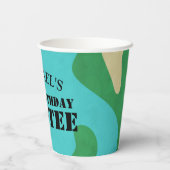 ゴルフコース誕生日パーティー（名前付き） 紙コップ (裏面)