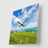 ゴルフコース スクエア壁時計 (傾斜)