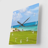 ゴルフコース スクエア壁時計 (傾斜)