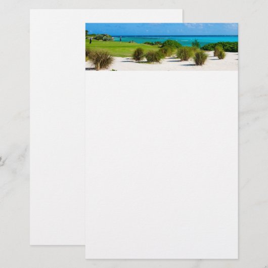 ゴルフコース 便箋 (正面/裏面)