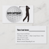 ゴルフコーチのゴルファーの名刺のテンプレート 名刺 (正面/裏面)