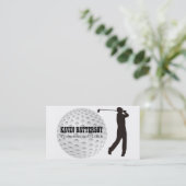 ゴルフコーチのゴルファーの名刺のテンプレート 名刺 (スタンド正面)