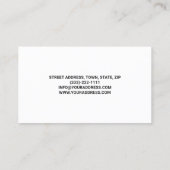 ゴルフコーチトレーナーシンプルデザインホワイトカード 名刺 (裏面)