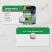 ゴルフコーチプレーヤーフォト |プロフェッショナルスポーツ 名刺 (正面/裏面)