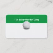 ゴルフコーチプレーヤーフォト |プロフェッショナルスポーツ 名刺 (裏面)