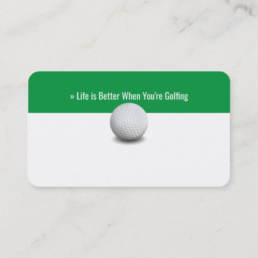 ゴルフコーチプレーヤーフォト |プロフェッショナルスポーツ 名刺 (裏面)