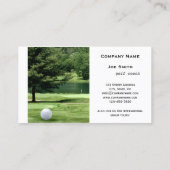 ゴルフコーチ又はインストラクター名刺 名刺 (裏面)