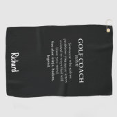 ゴルフコーチ ギフト 面白い ゴルファー トレーナー 教師 ゴルフタオル (横)