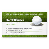 ゴルフコーチ |プロフェッショナルゴルフインストラクターレッスン マグネット名刺 (正面)