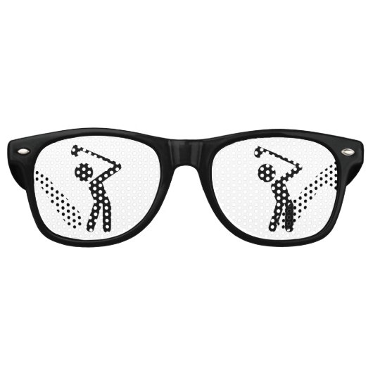 ゴルフゴルファーおもしろいパーティーサングラス レトロサングラス (正面)