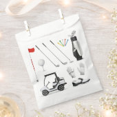 ゴルフゴルファーのゴルフ誕生日パーティー フェイバーバッグ (クリップ留めされた状態)