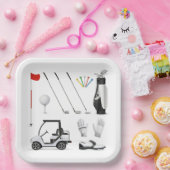 ゴルフゴルファーのゴルフ誕生日パーティー ペーパープレート (パーティー)