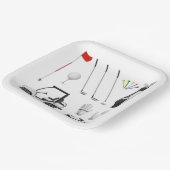 ゴルフゴルファーのゴルフ誕生日パーティー ペーパープレート (傾斜あり)