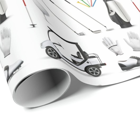 ゴルフゴルファーのゴルフ誕生日パーティー ラッピングペーパー (ロールコーナー)