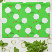 ゴルフゴルファーのゴルフ、おもしろいゴルフボール及びティー キッチンタオル (折り畳み)