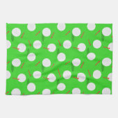 ゴルフゴルファーのゴルフ、おもしろいゴルフボール及びティー キッチンタオル (横)